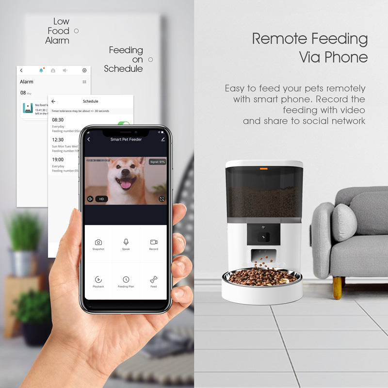 PetCam Auto Feeder - app interface