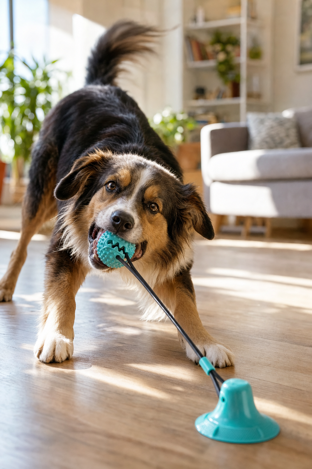 SuctionTug — Suction Cup Tug & Chew Dog Toy